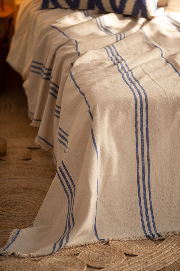 Calma House Colcha Capri azul. Cama 160x200 cm.  azul