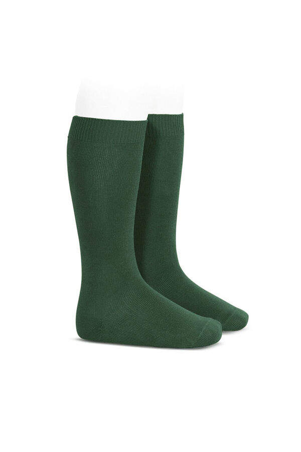 Condor Calcetines altos b&aacute;sicos punto liso verde