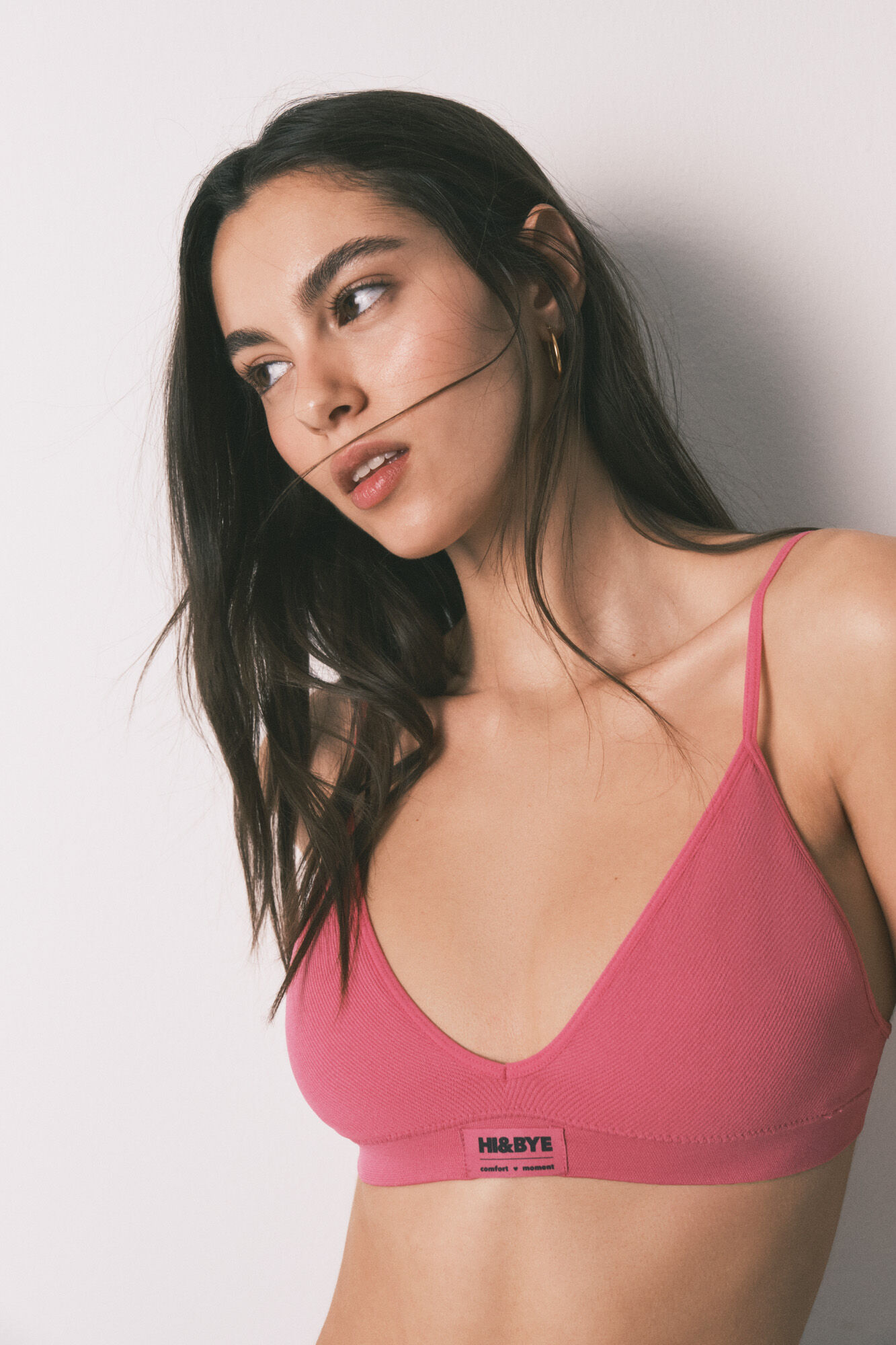 HI&BYE Sujetador triangular Seamless rosa fucsia