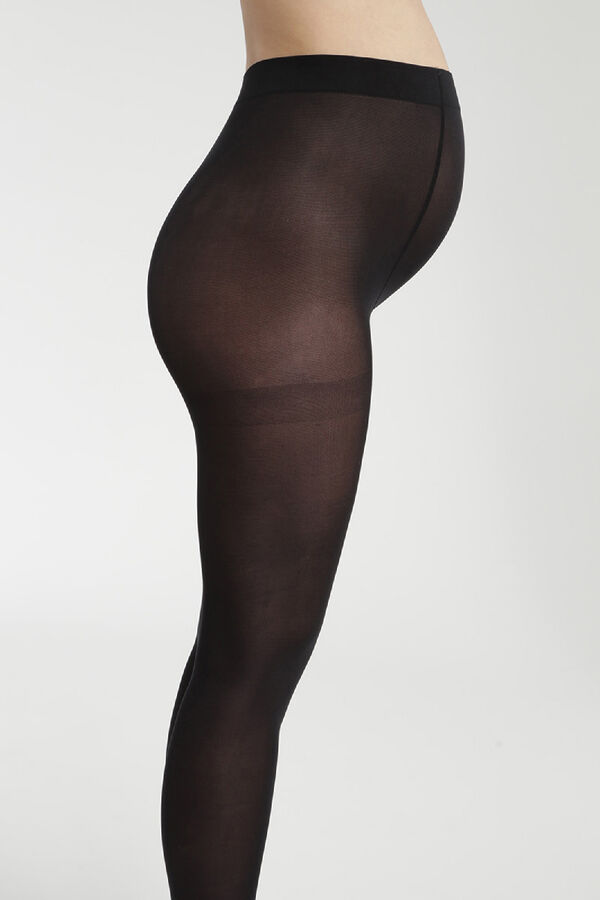 DIM 50 Denier Black Opaque maternity Panty Crna