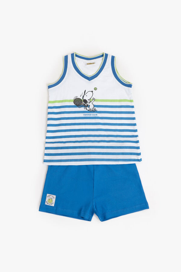 Admas Pijama corto tennislub Snoopy azul