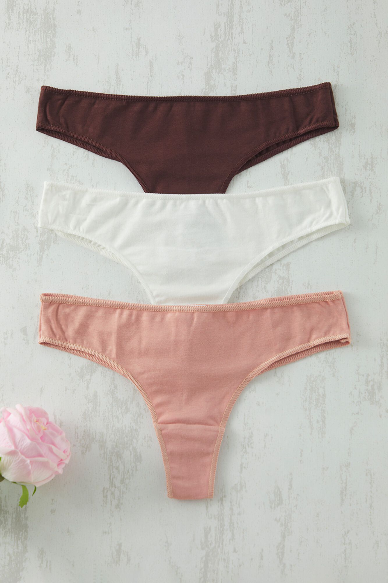 Trendyol Pack de 3 tangas lisos