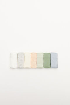 Womensecret 7-pack multicolour 100% cotton classic panties white