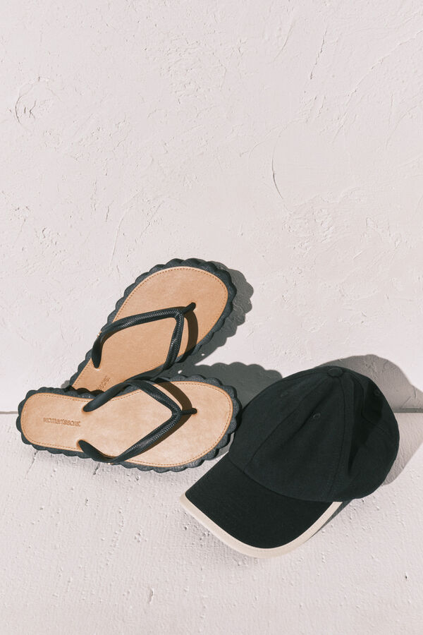 Women'secret Tong effet vagues noires noir