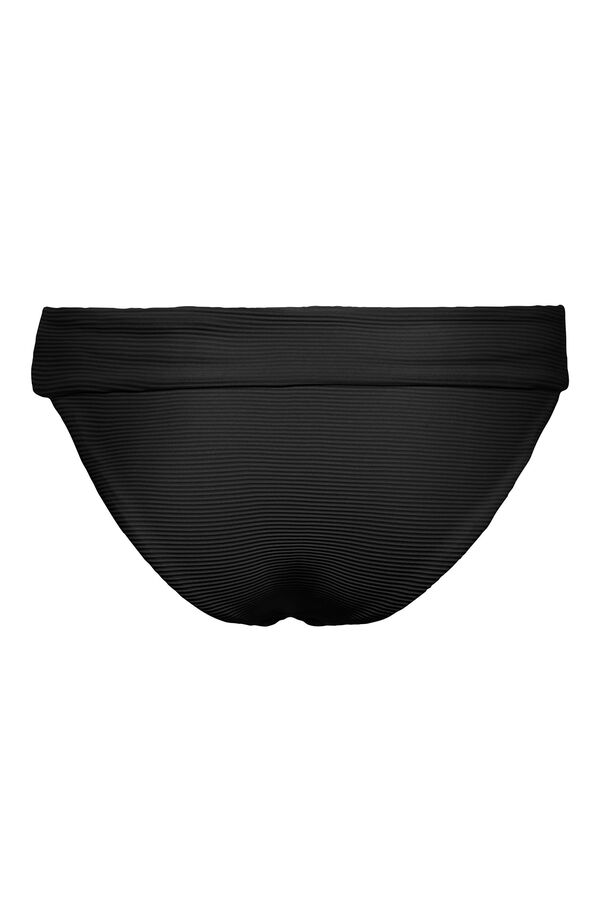 Womensecret Ribbed bikini bottoms black