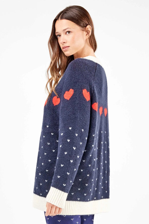 Gisela Maxi knitted cardigan Wei&szlig;