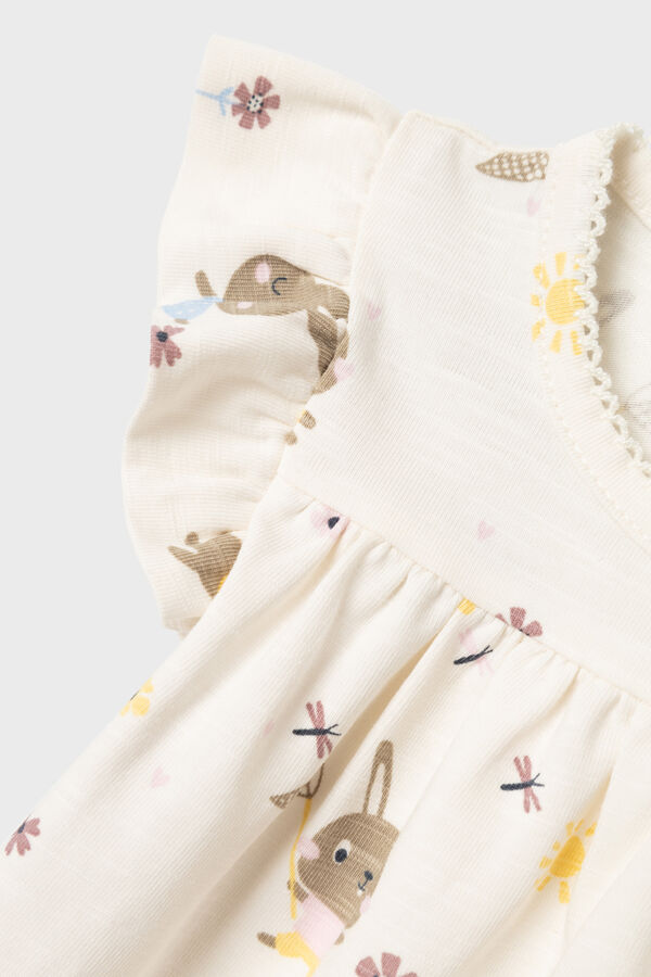 Womensecret Baby girls' cotton dress blanc