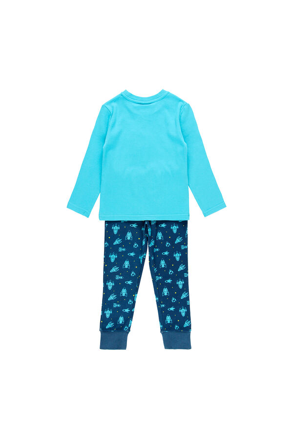 Bob&Oli Pijama com interlock de menino - org&acirc;nico azul