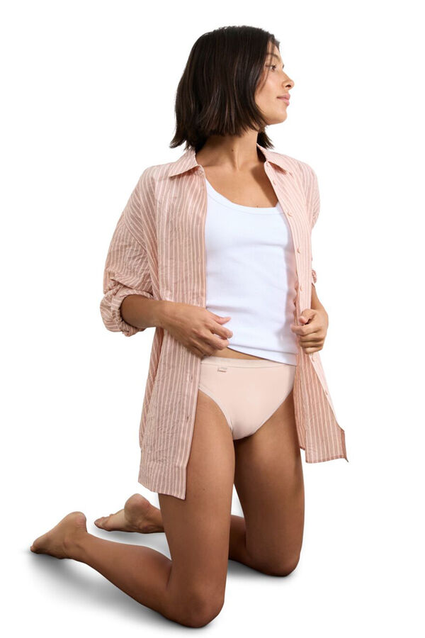 Sloggi 3-pack seamless high-waisted panties pink