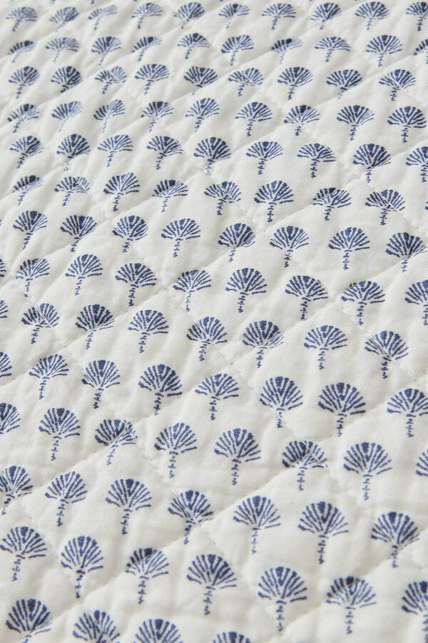 Womensecret Ginkgo patchwork bedspread bleu
