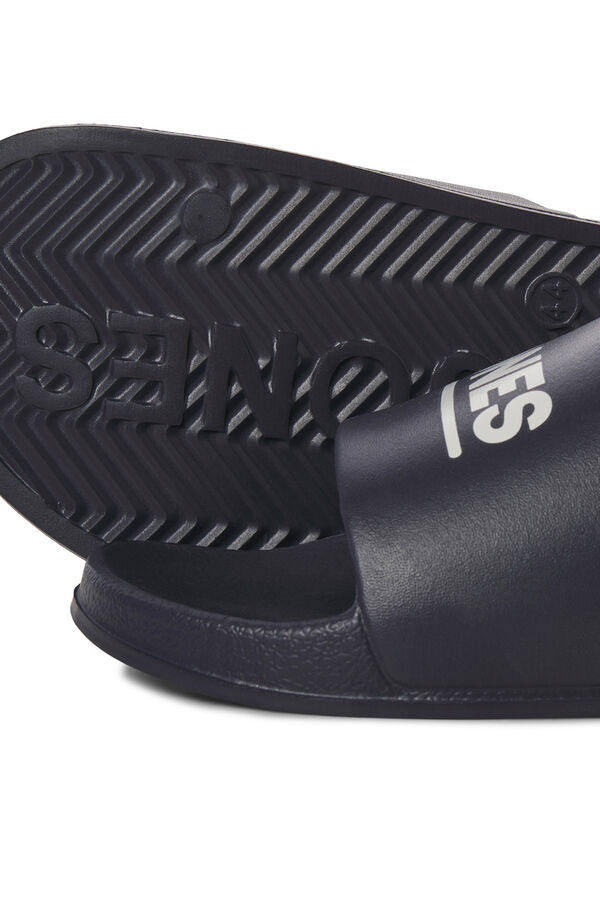 Jack & Jones Contrast logo slide sandal blue