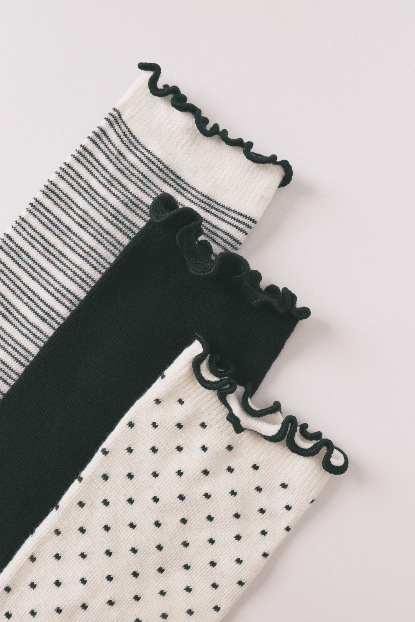 Women'secret Black and white long printed 3-pack socks