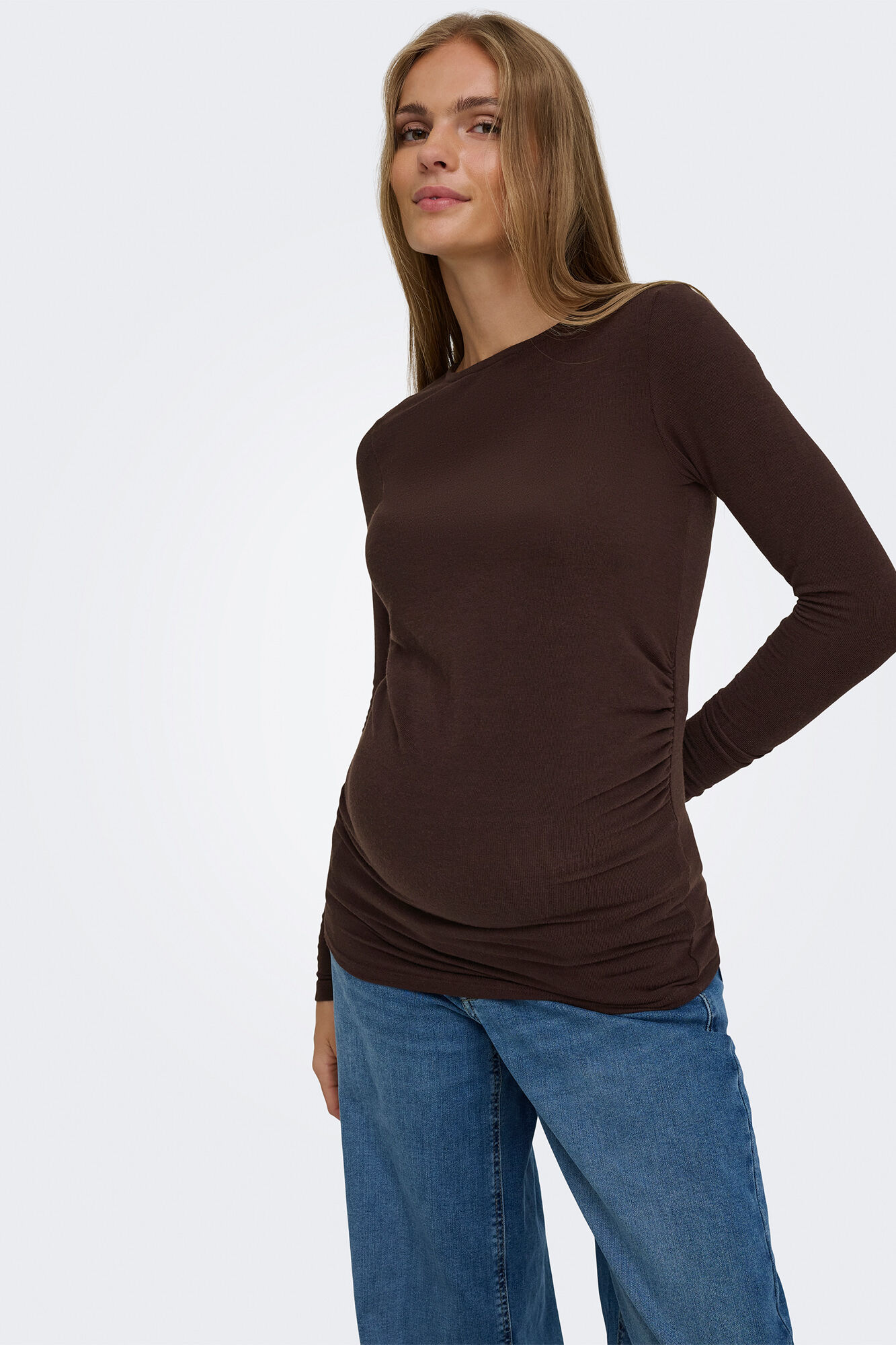 Only Maternity T-shirt com franzido lateral maternity