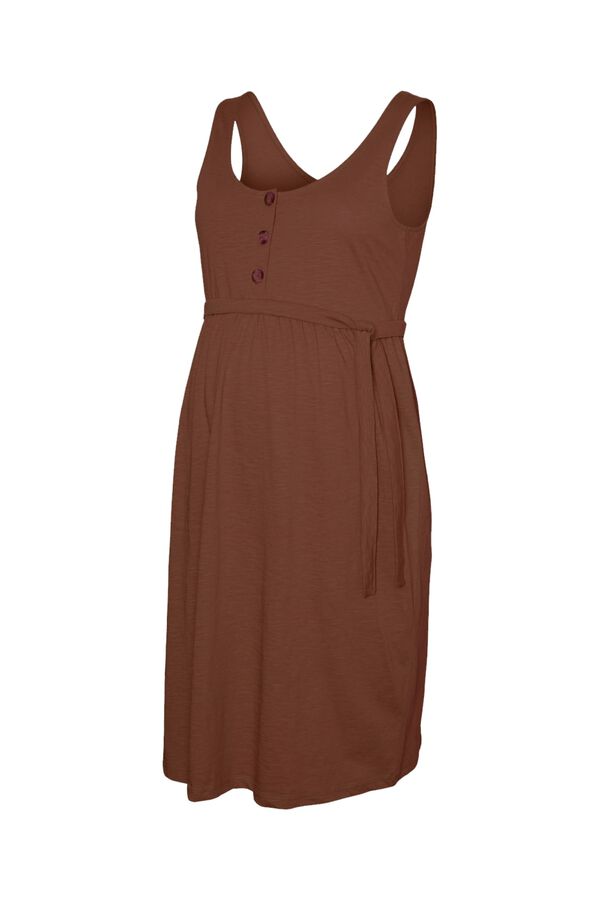 Mamalicous Maternity and breastfeeding short dress nude