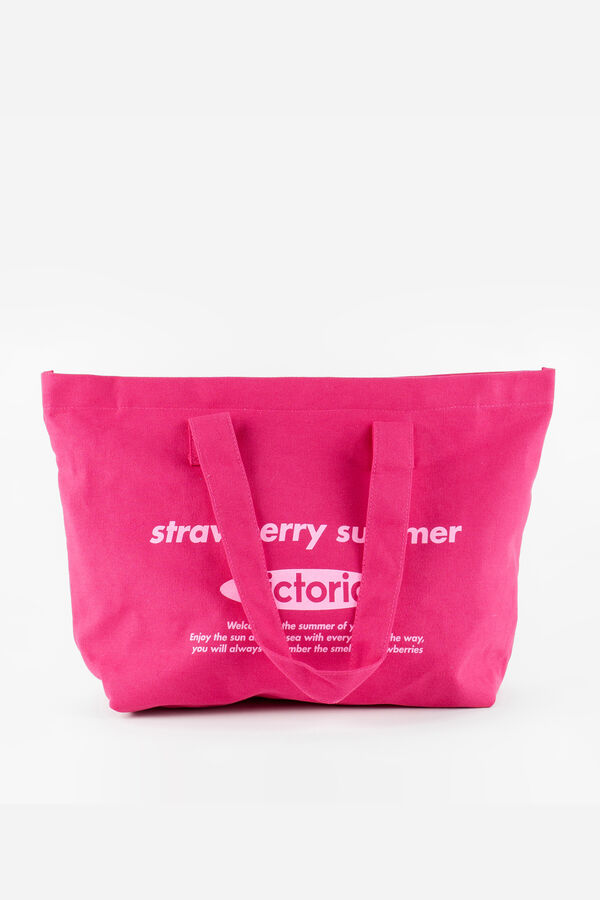 Victoria Bolso shopper algod&oacute;n fucsia