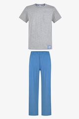 Penti Plain short sleeve long pyjamas set printed