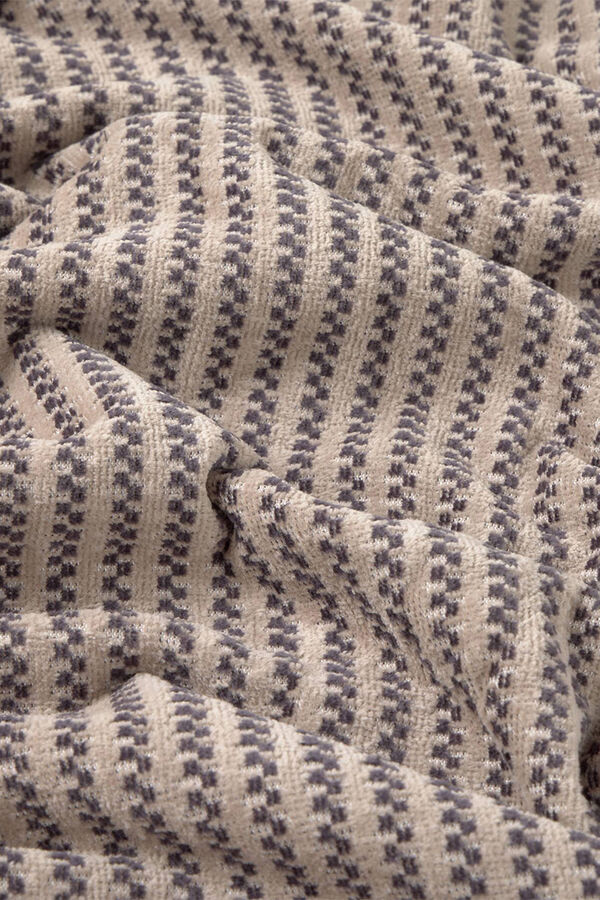 Textura Toalla rizo velour rayas gris