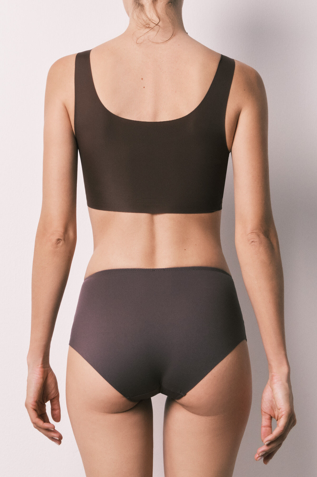 Women'secret Burgundy mesh high-waisted shaping panty