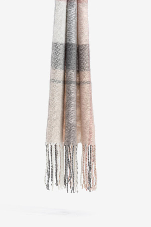 Vilanova Manta rectangular estampada con acabado de flecos.Dimensiones: 65 x 180 cm pink