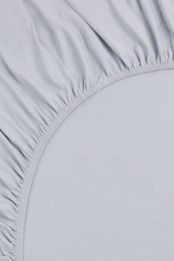 Womensecret Cotton jersey-knit fitted sheet Plava