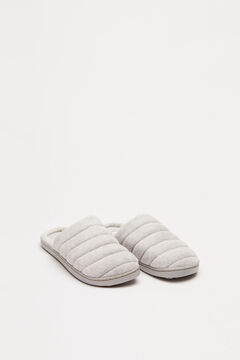 Womensecret Grey tubular padded slippers grey