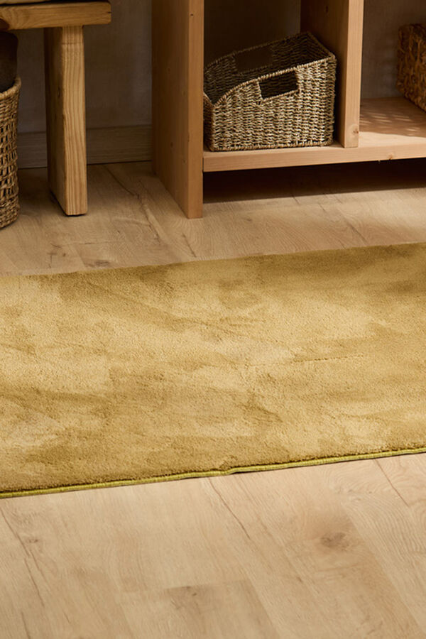 Calma House Alfombra lavable de pelo suave mostaza Apolo amarillo