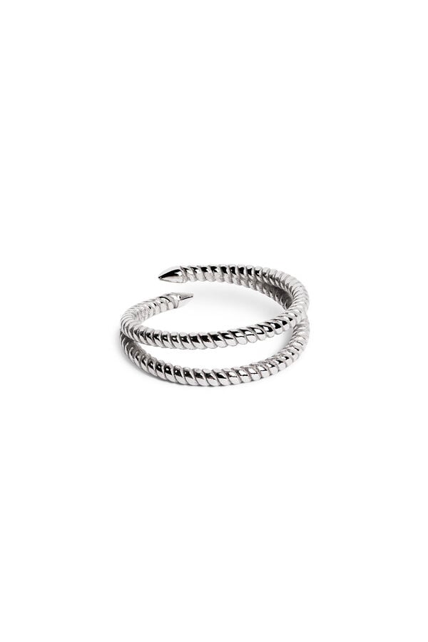 Womensecret Silver Double Twist Ring gris