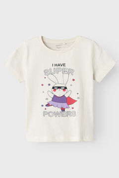 Womensecret Mädchen-T-Shirt Super Power Weiß