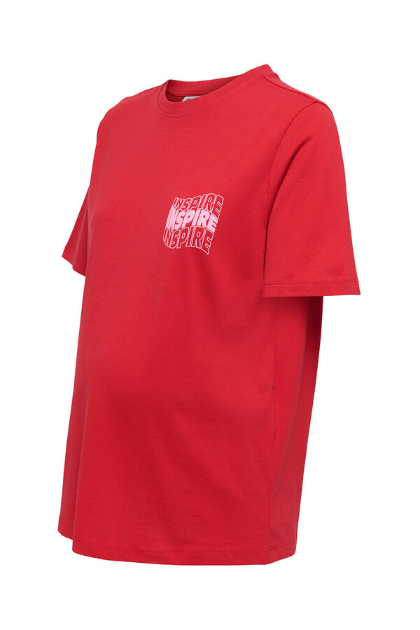 Only Maternity Camiseta de manga corta maternity rojo