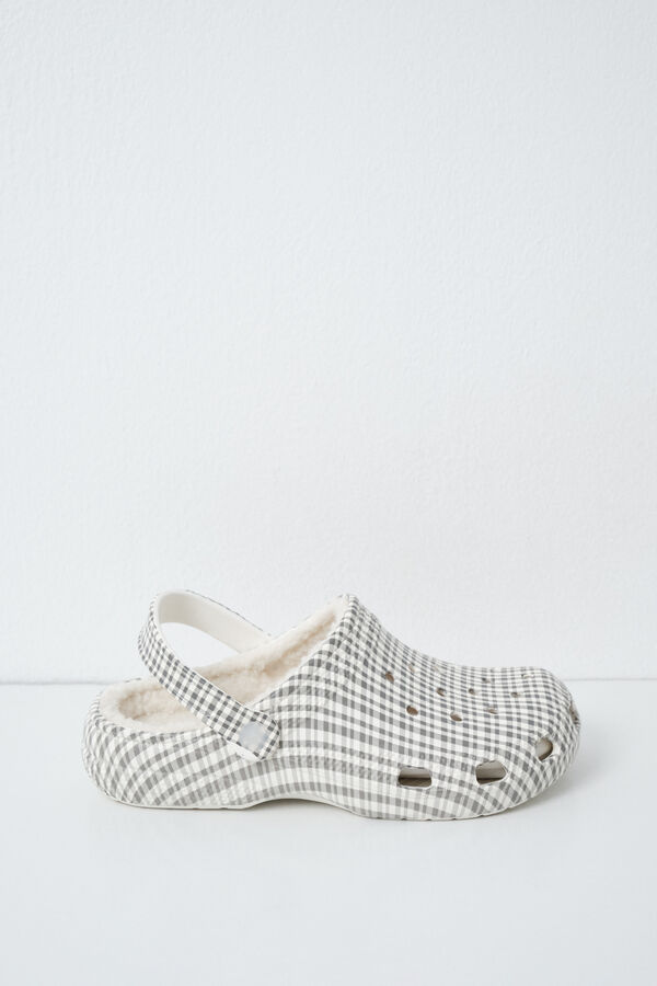 Women'secret Plaid lined clog slippers printed