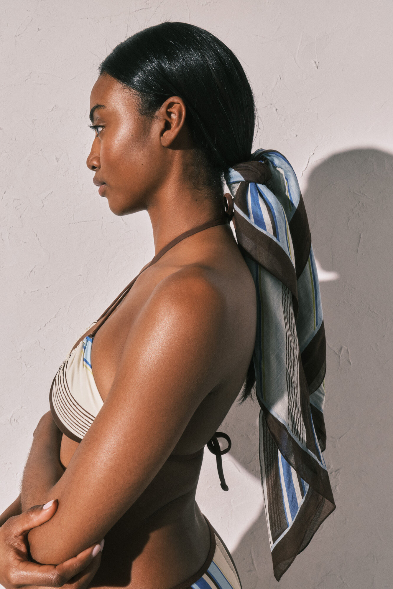 Women'secret Multicoloured striped 100% cotton scarf