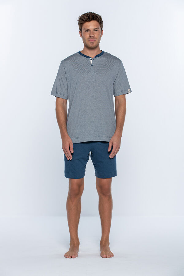 Punto Blanco Pijama corto de bamb&uacute;, Bionix azul