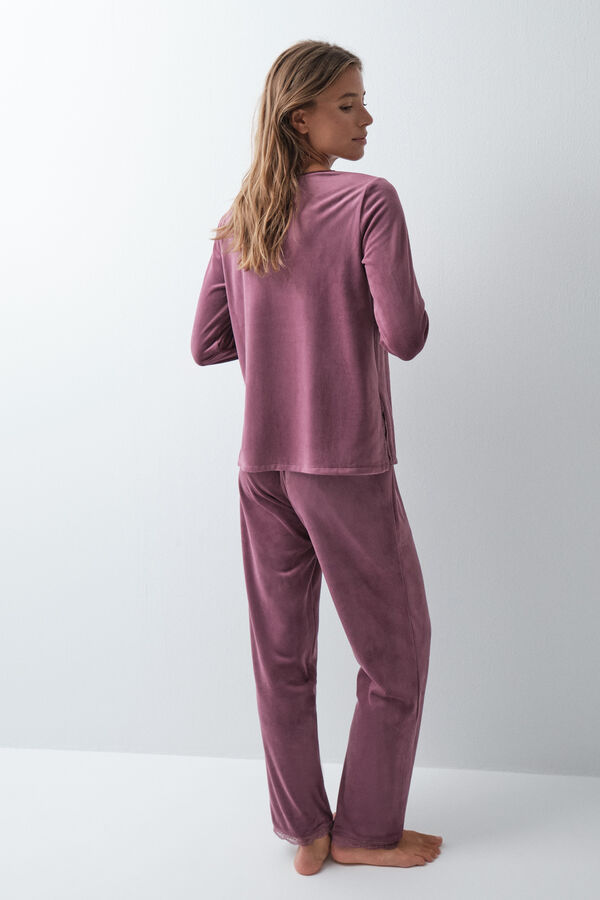 Women'secret Pyjama long bordeaux rouge