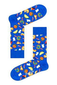 Womensecret Blue socks with junk food print blue