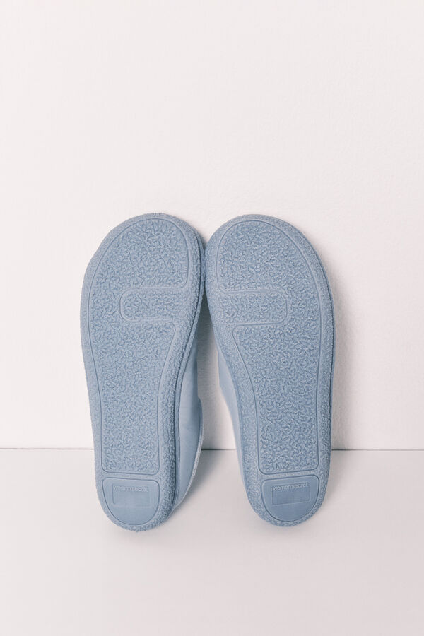 Women'secret Pantoufles matelass&eacute;es bleues bleu