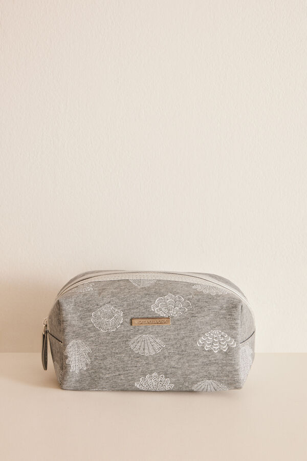 Womensecret Medium-sized grey make-up case with stars in the sea grey