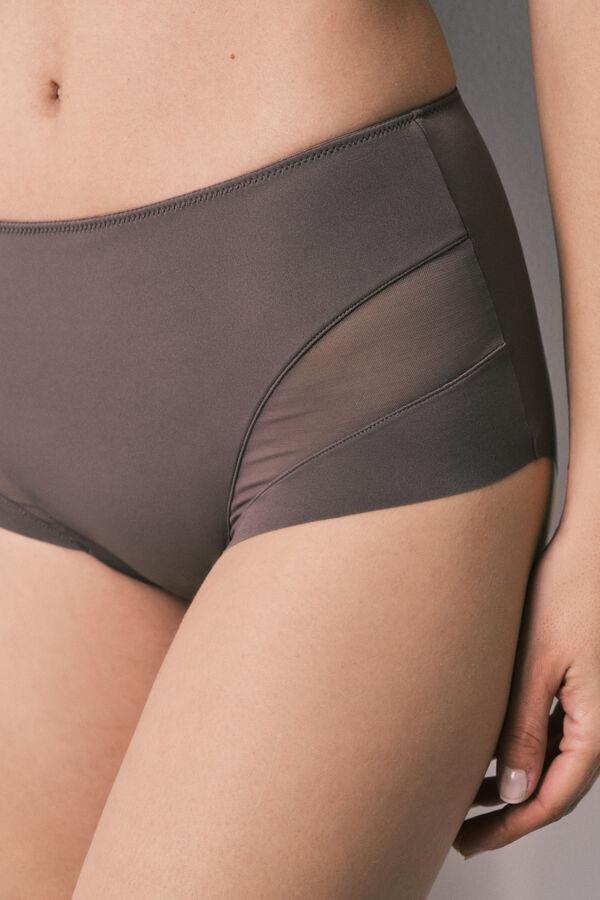 Women'secret Purple mesh high-waisted shaping panty pink