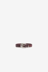 Vilanova Red metal buckle belt printed