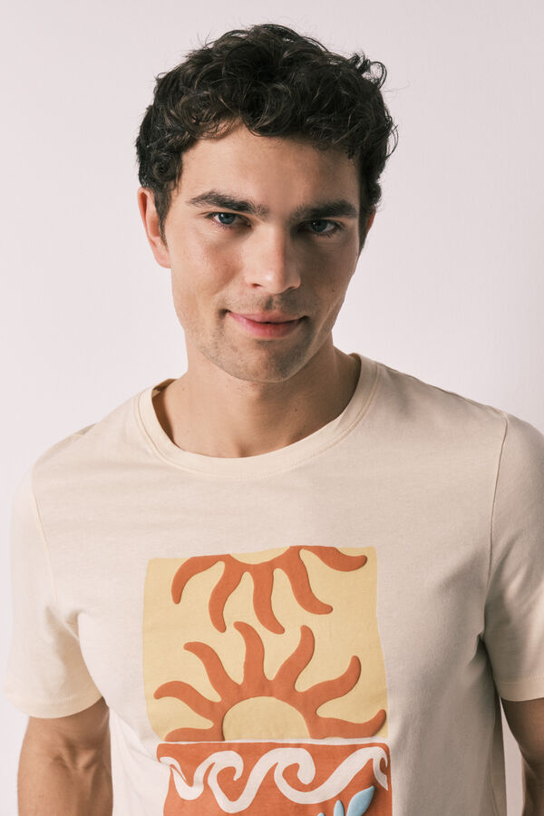 Women'secret Men's short pyjamas cotton gradient print nude