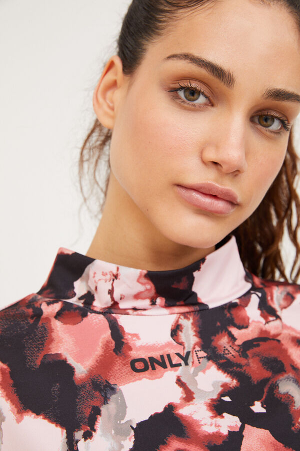 Only Play Top deportivo manga larga rosa