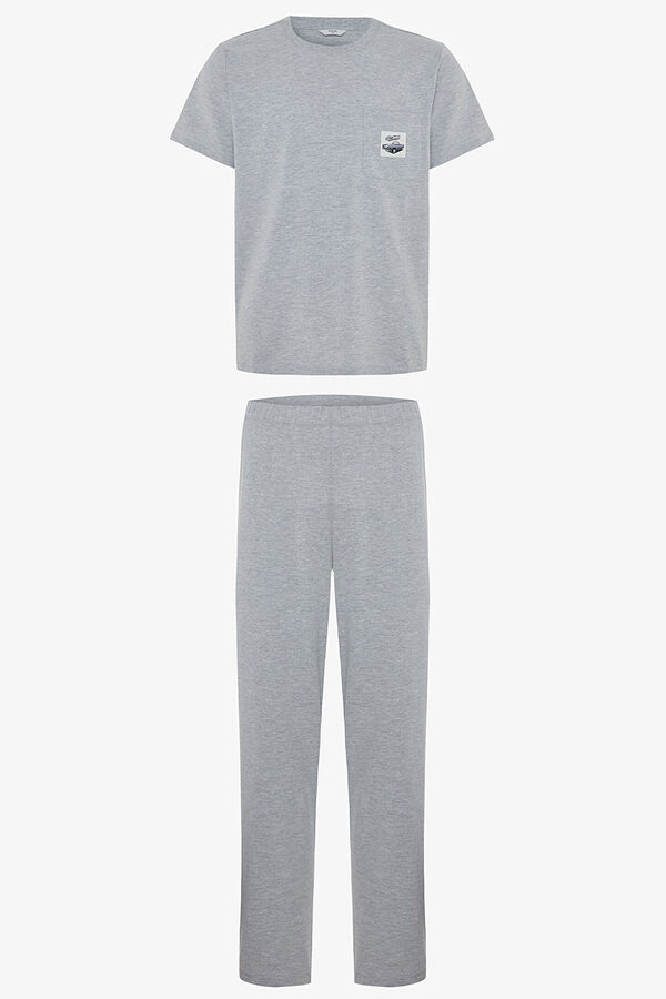 Penti Conjunto de pijama de manga corta para hombre gris
