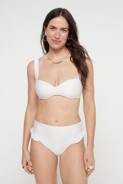 Womensecret Top de bikini con escote blanco
