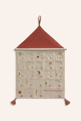 Calma House Calendario de adviento de lino Joy estampado