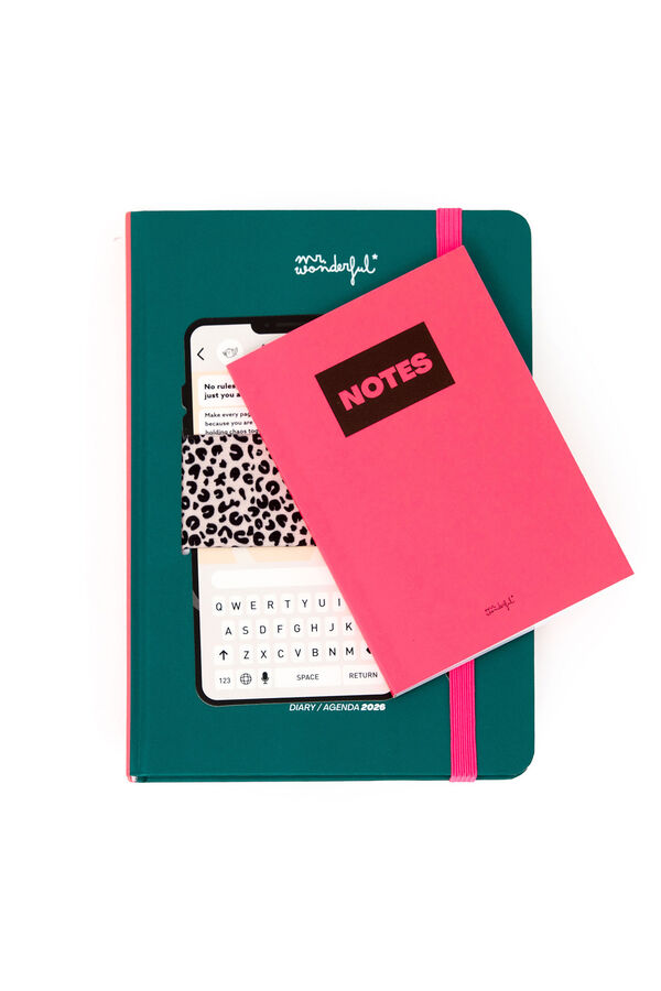 Mr. Wonderful Agenda Semanal B&aacute;sica 2026 com Suporte para Celular - My New Era estampado