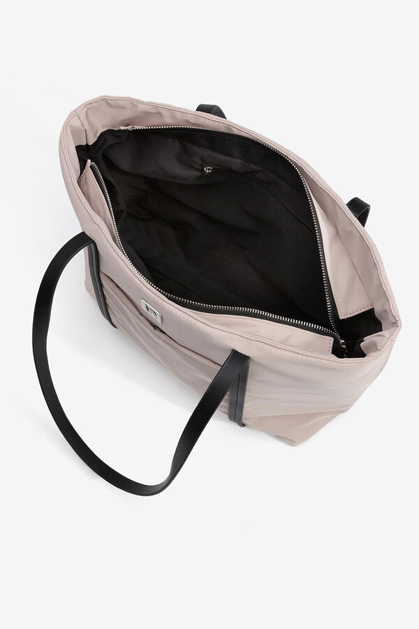 Vilanova Mala tote bag acolchoada bege