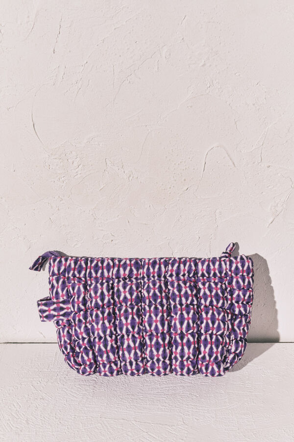 Women'secret Purple puffer medium vanity case pink