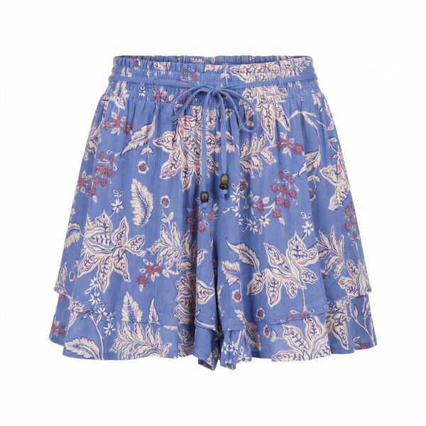 Women'secret Cal&ccedil;&otilde;es com folhos estampados azuis azul