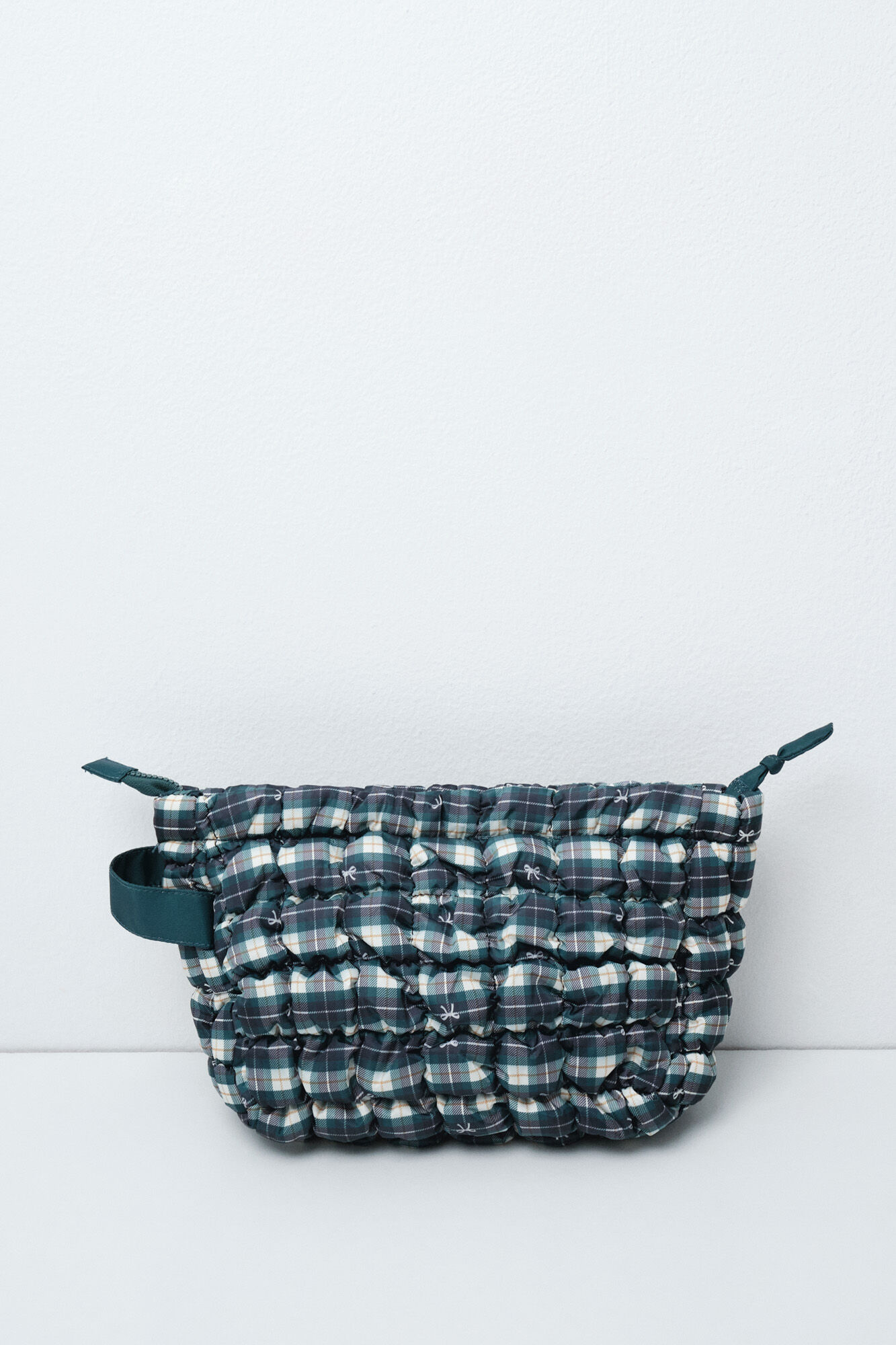 Women'secret Green plaid large vanity case