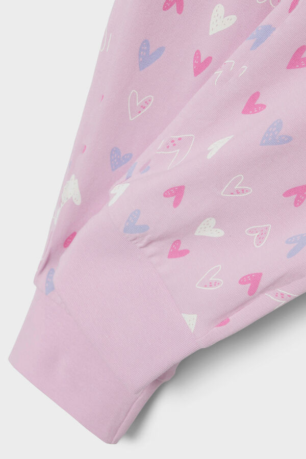 Womensecret Pijama menina estampado corações rosa