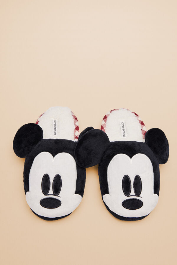 Womensecret Zapatillas casa Mickey Mouse 3D negro